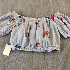 NWT Off Shoulder Cropped Top